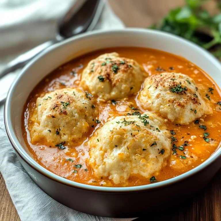 Best Tomato Soup with Cheddar Bay Dumplings