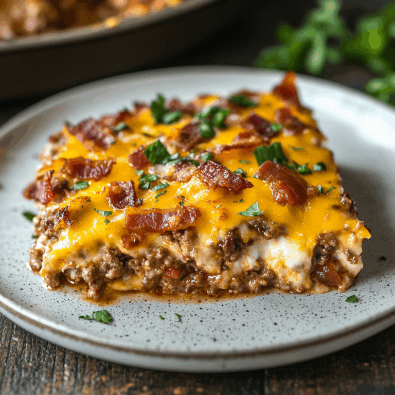 Low-Carb Turkey Bacon Cheeseburger Casserole: A Delicious and Easy Recipe for Keto Lovers