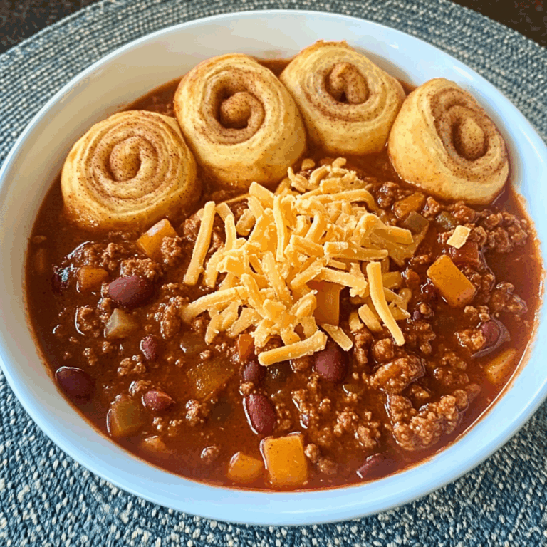 Hillbilly Chili and Cinnamon Rolls