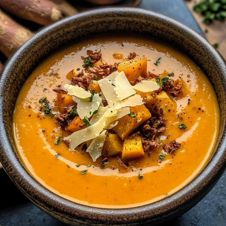 Apple Cheddar Sweet Potato Soup