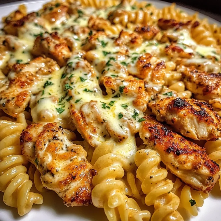 Cheesy Garlic Chicken Rotini in Cajun Cream Sauce
