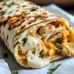 Cheesy Garlic Chicken Wraps
