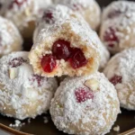 Cherry Snowball Cookies