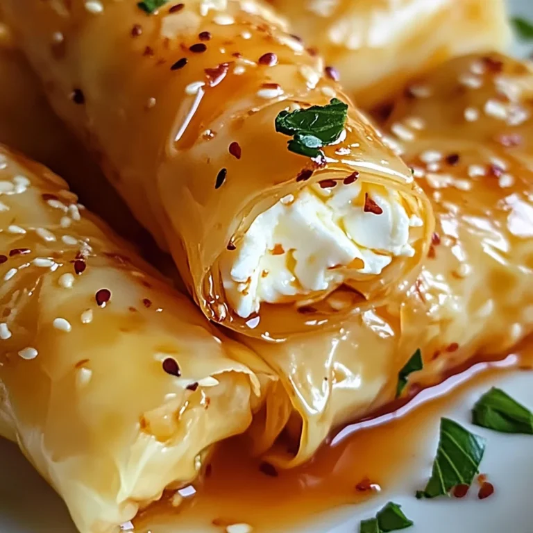 Feta Rolls with Chili Honey