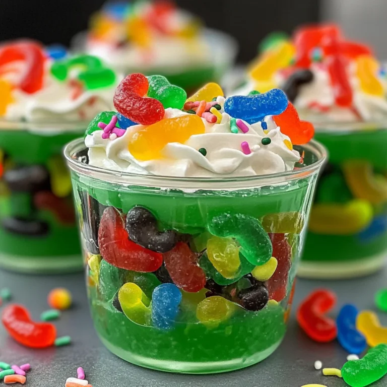 Gummy Worm Jello Cups Recipe