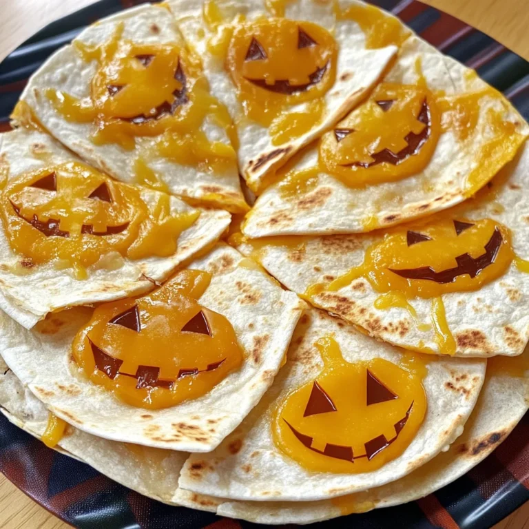 Jack o' Lantern Quesadillas