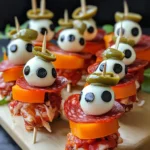 Skewered Salami Eyeballs