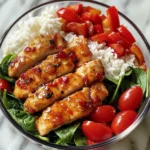 Spicy Honey Garlic Chicken Meal Prep Bowl
