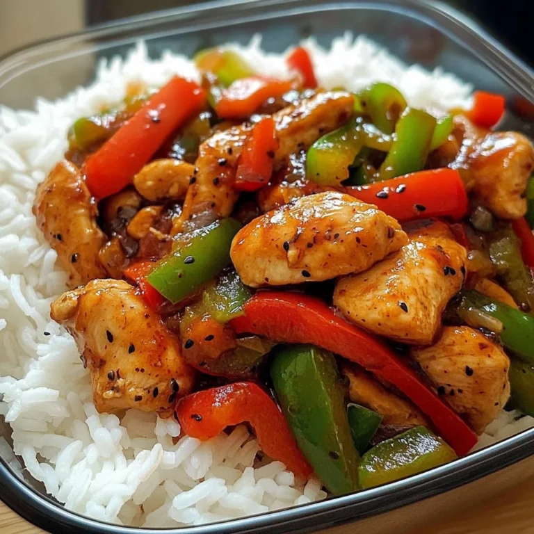 Spicy Pepper Chicken Stir-Fry with Rice