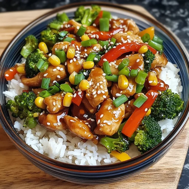 Sticky Teriyaki Chicken Stir-Fry Bowl