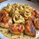 Velvety Cajun Chicken Tortellini with Three-Cheese Sauce