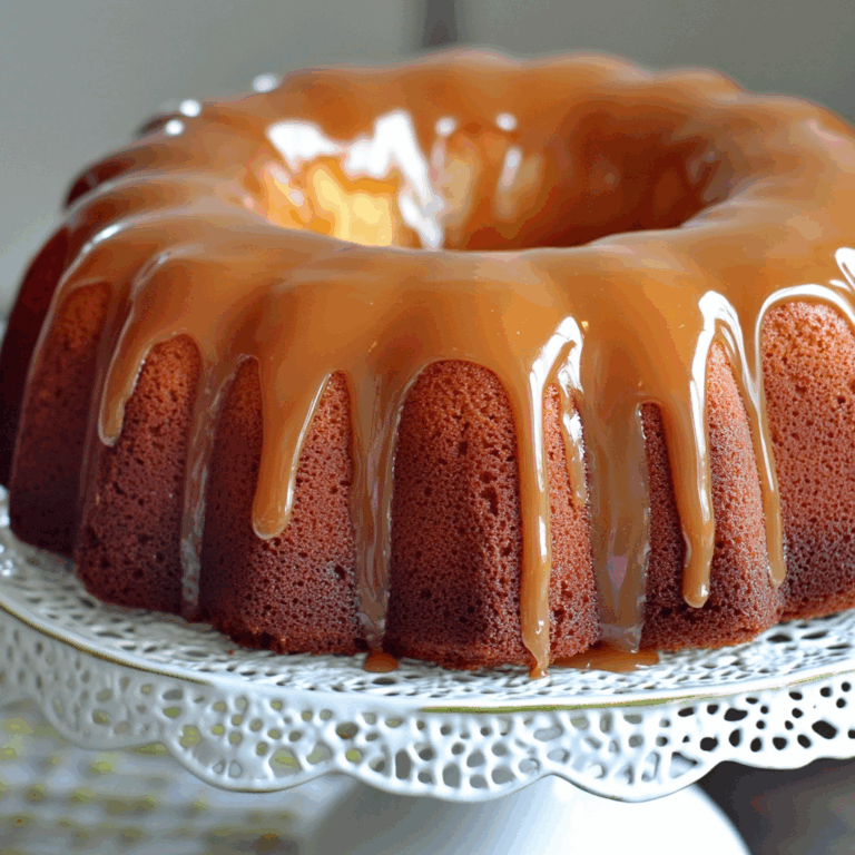 Buttermilk Sour Cream Pound Cake with Southern Caramel Icing