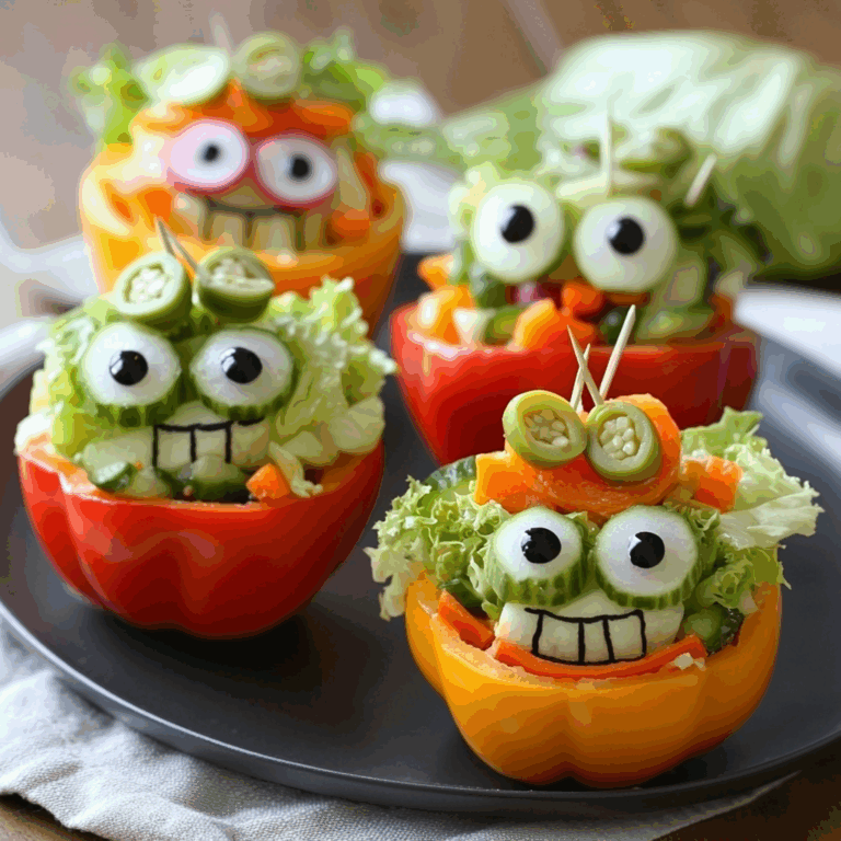 Monster Bell Pepper Salad Cups