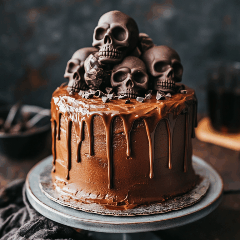 Vegan Chocolate Layer Skull Cake