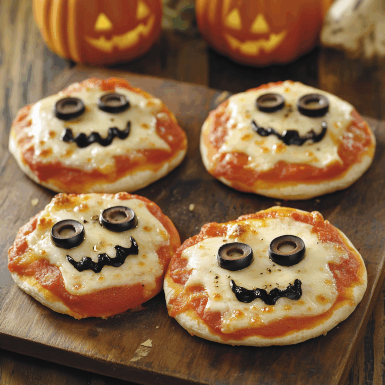 Easy Mini Halloween Pizzas