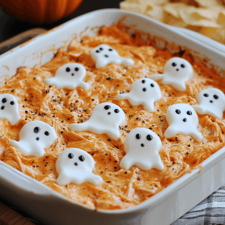 Halloween Buffalo Chicken Dip (Booffalo Dip)
