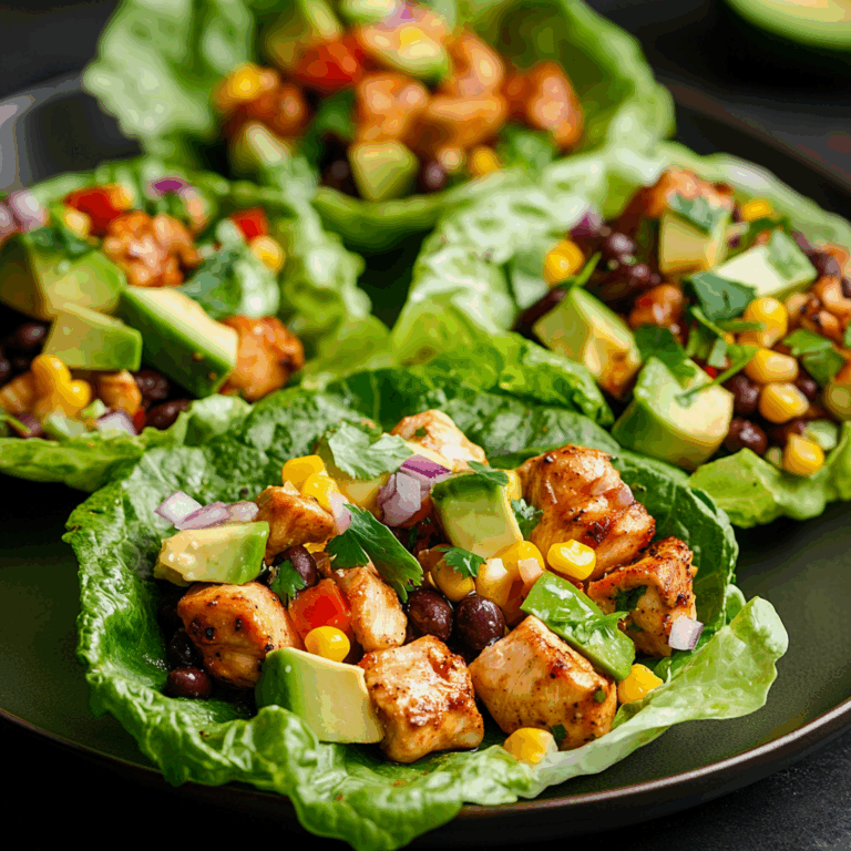 Honey Lime Chicken & Avocado Lettuce Cups