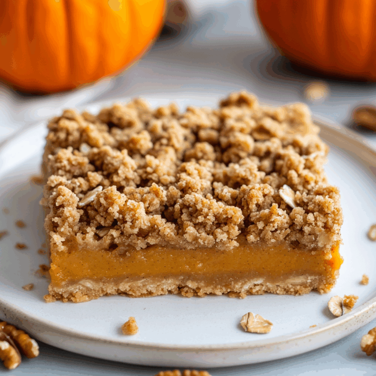Pumpkin Pie Crumble Bars – Easy Fall Dessert Recipe