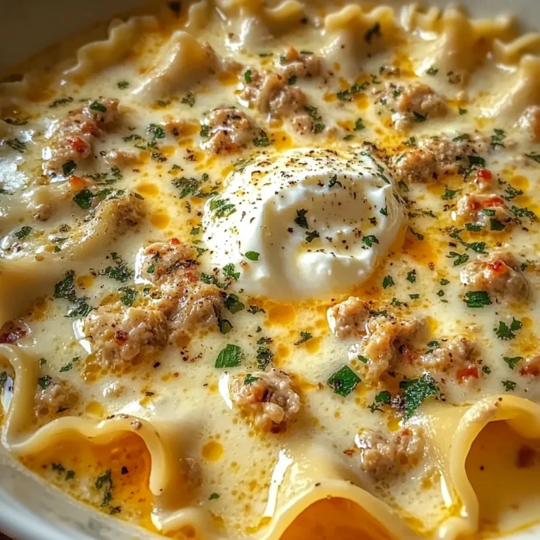 Alfredo Lasagna Soup