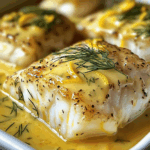 Cabillaud au Four à la Moutarde et Crème Citronnée : Un Plat Léger et Savoureux