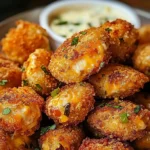 Cheesy Jalapeño Ranch Chicken Poppers with a Creamy Dip