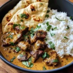 Coconut-Curry Beef with Garlic Naan & Jasmine Rice