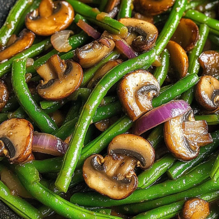 Green Beans with Mushrooms