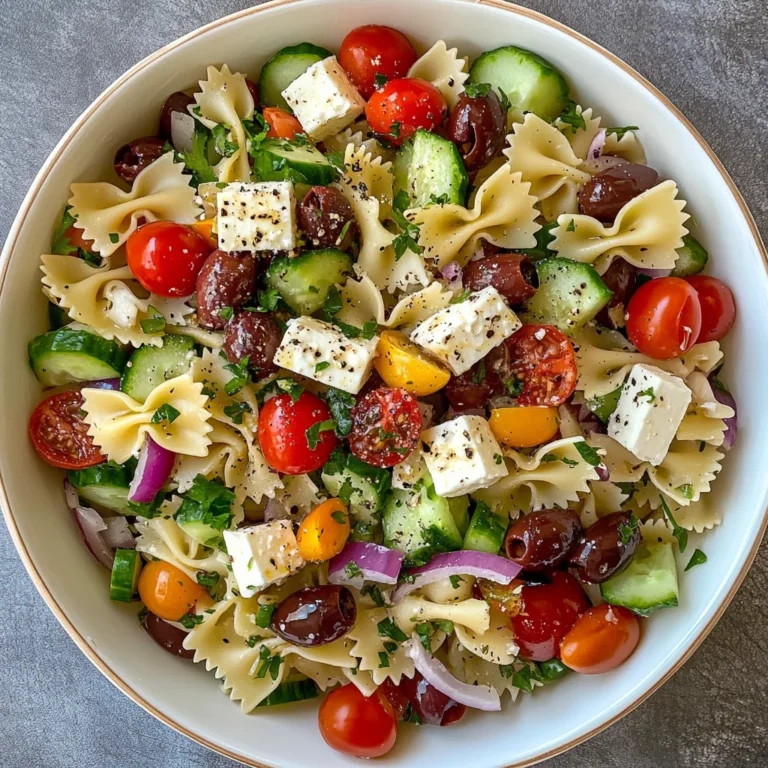 Healthy Greek Pasta Salad