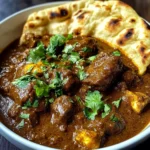 Indian-Style Beef Curry with Homemade Garlic Naan