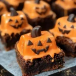Melted Jack O' Lantern Brownies