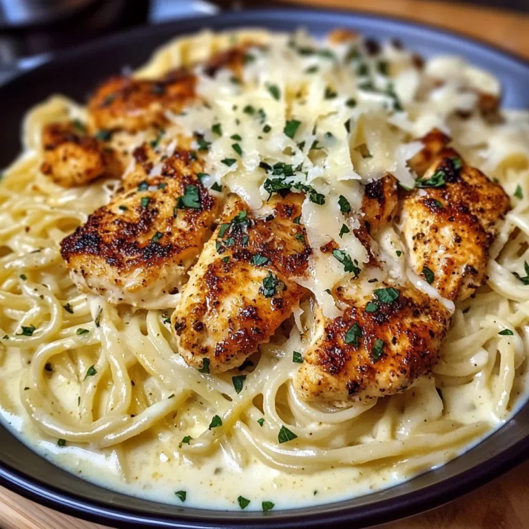 Mozzarella Alfredo Chicken Linguine with Parmesan Garlic