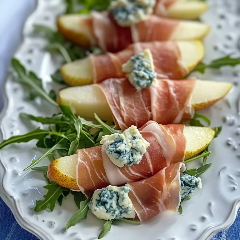 Prosciutto, Pear, And Blue Cheese Appetizers