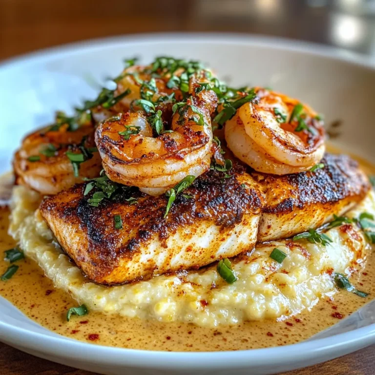 Red Snapper Shrimp Grits Cajun