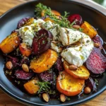 Roasted Beets and Carrots Salad with Burrata