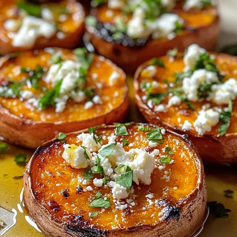 Roasted Sweet Potato Rounds with Honey & Feta