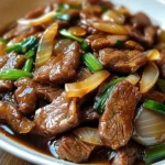 Savory Stir-Fried Beef with Sweet Onions in a Chinese-Style Sauce