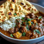 Slow-Cooked Lamb Curry with Garlic Naan