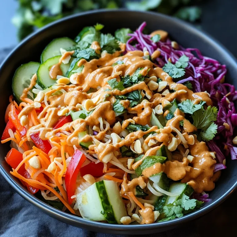 Spring Roll Salad with Peanut Sauce
