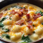 Turkey Bacon Cheddar Gnocchi Soup