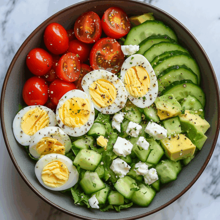 Avocado Egg Salad Bowl with Feta & Crunchy Cucumber