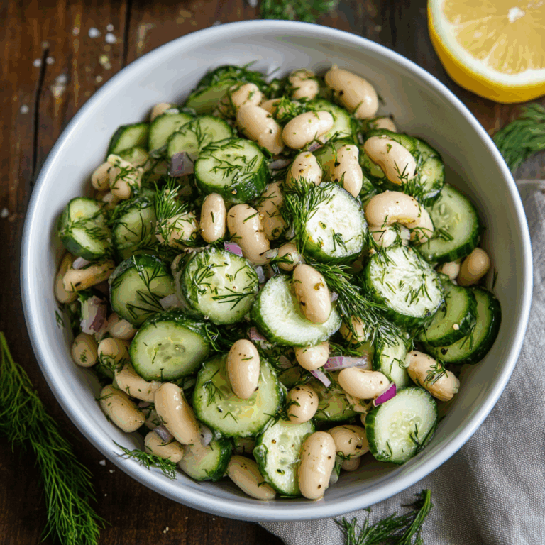 White Bean and Cucumber Dill Salad