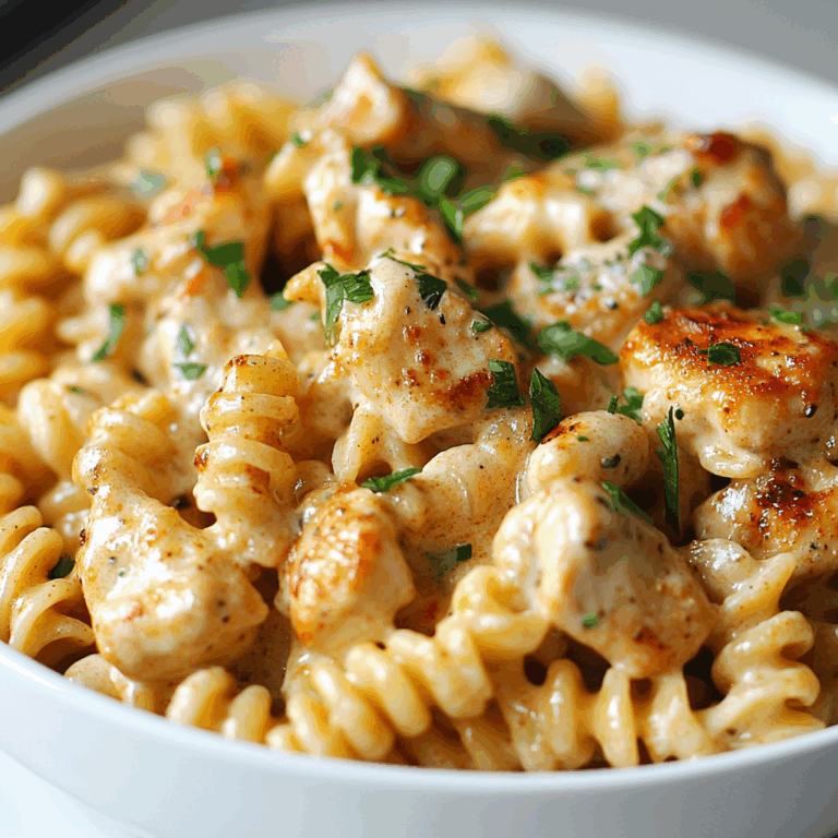 Cheesy Garlic Cajun Chicken Rotini in Velveeta Cream Sauce