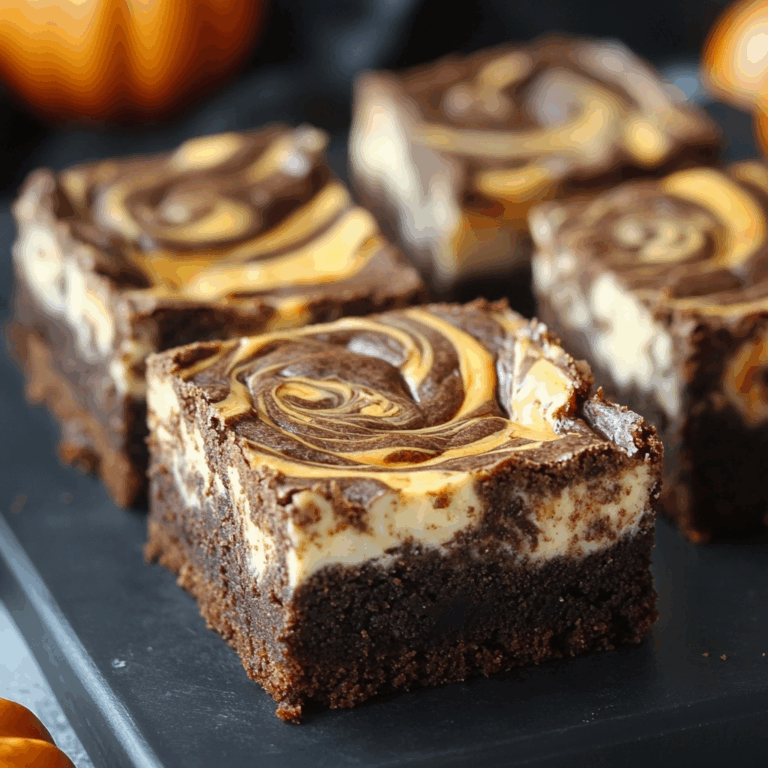 Halloween Cream Cheese Swirl Brownies