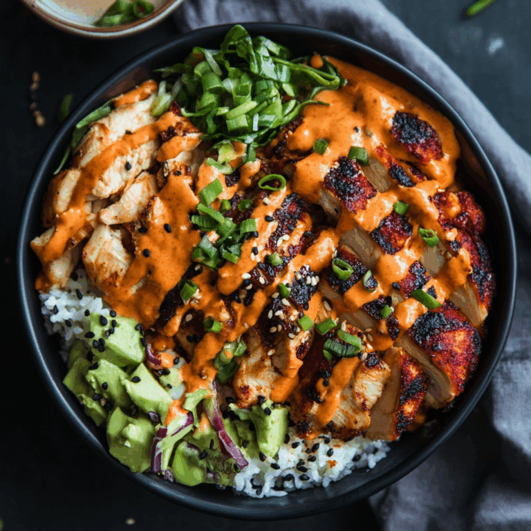 Korean BBQ Chicken Bowls with Gochujang Cream Sauce Awaits!