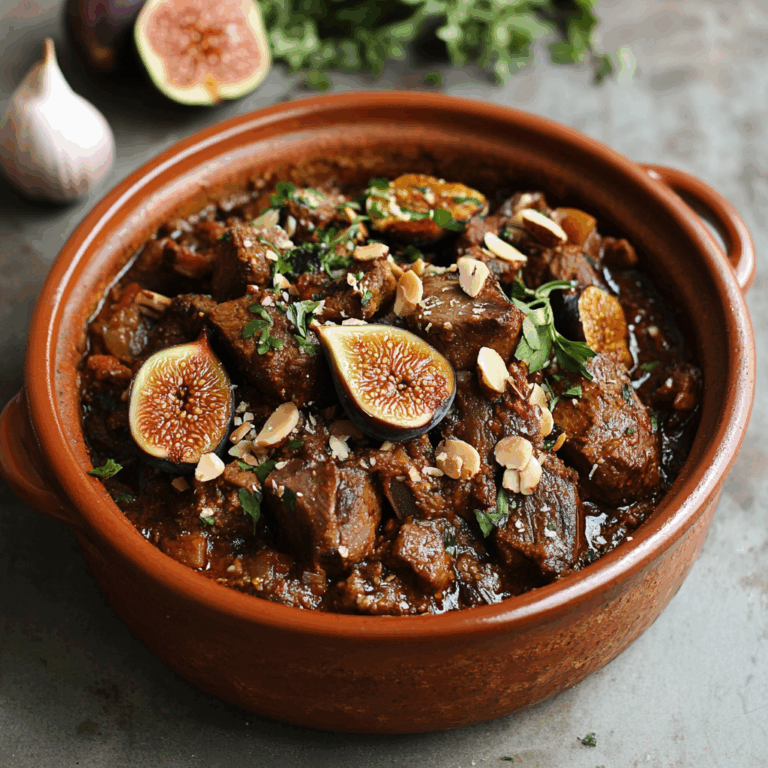 Moroccan Lamb Tagine with Figs, Almonds & Warm Spices